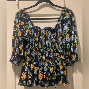 Draper James | Knit Smocked Top